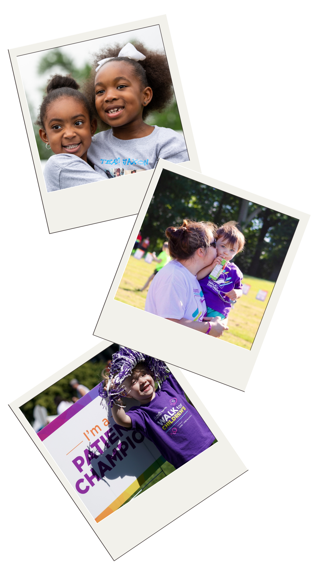 Mother and child smiling with Walk for Children's photo frame